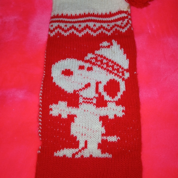 VTG 1958 Hallmark Snoopy Holiday Stocking Knit W/PomPom AMAZING CONDITION - Picture 2 of 12